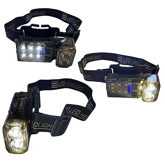 Şarjlı LED Kafa Lambası Çift Sensörlü