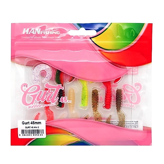 Hanfish Gurt 4,5cm LRF Silikon Yem Mix-2 Paket 8 Adet