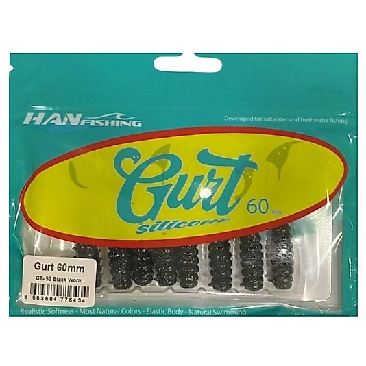 Hanfish Gurt 6cm LRF Silikon Yem-Black Worm