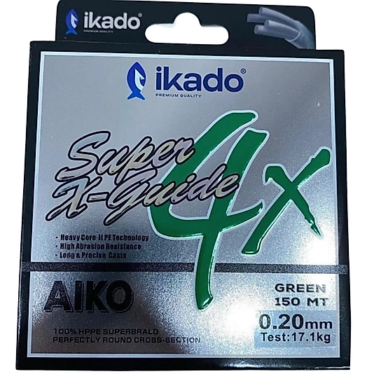Ikado Alko Super X-Guide 4X Örgü İp Misina 0.20mm 150m 17.1kg Yeşil