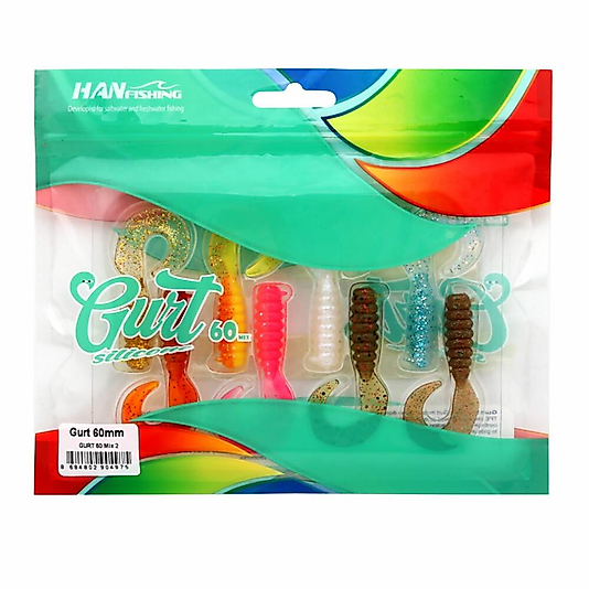 Hanfish Gurt 6cm LRF Silikon Yem Mix-2 Paket 8 Adet