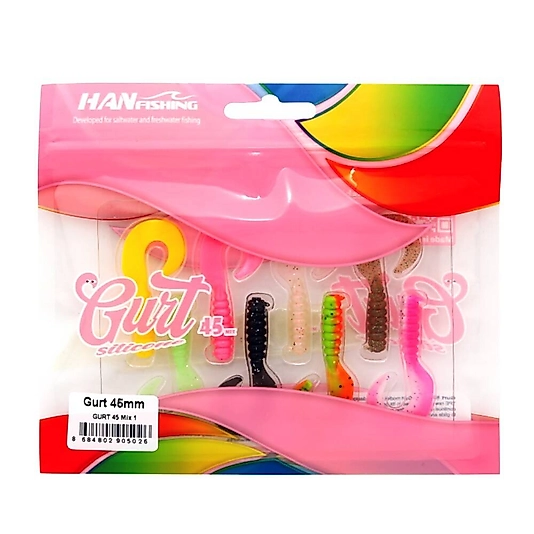 Hanfish Gurt 4,5cm LRF Silikon Yem Mix-1 Paket 8 Adet