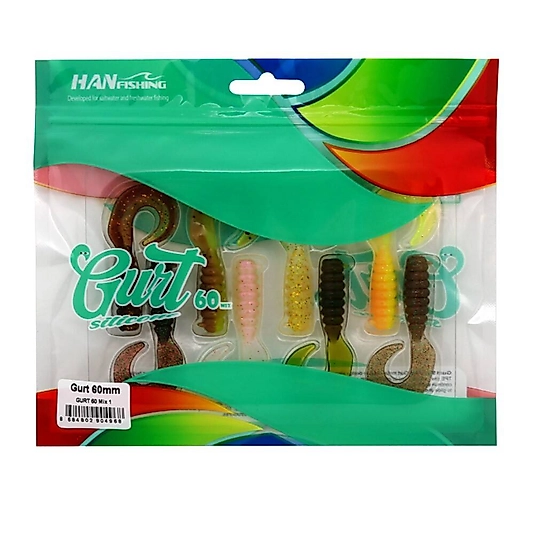 Hanfish Gurt 6cm LRF Silikon Yem Mix-1 Paket 8 Adet