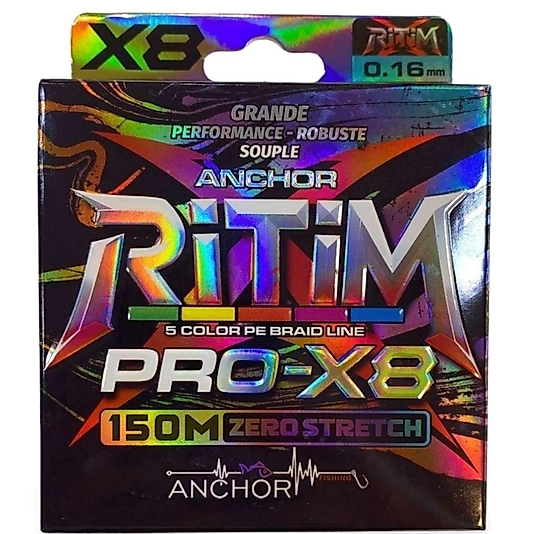Anchor Ritim Pro X8 0.16mm 150m 8 Kat PE Örgü Misina Multicolor