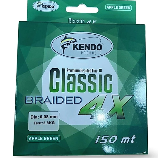Kendo Classic 4x 150m 0.08mm Apple Green Örgü İp | LRF & Spin Misina