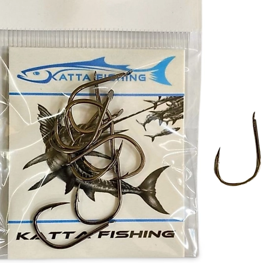 Katta Black Nikel Olta İğnesi (10 Adet) — Profesyonel Balık İğnesi