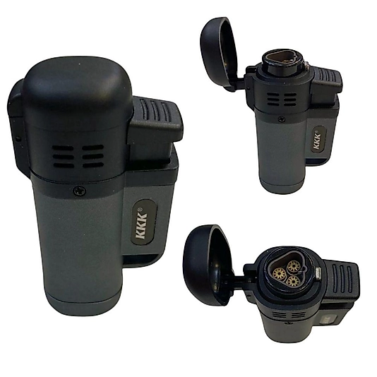 3 Pürmüzlü Jet Alev Çakmak | Rüzgar Geçirmez Kamp & Balıkçı Çakmağı