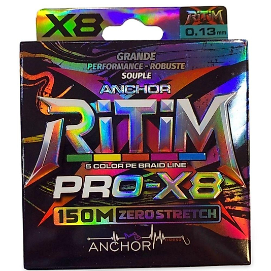 Anchor Ritim Pro X8 0.13mm 150m 8 Kat PE Örgü Misina Multicolor